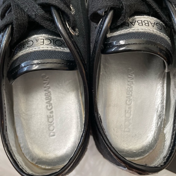 DOLCE & GABBANA GYM black and silver Sneakers Sz 6.5 - Picture 10 of 11